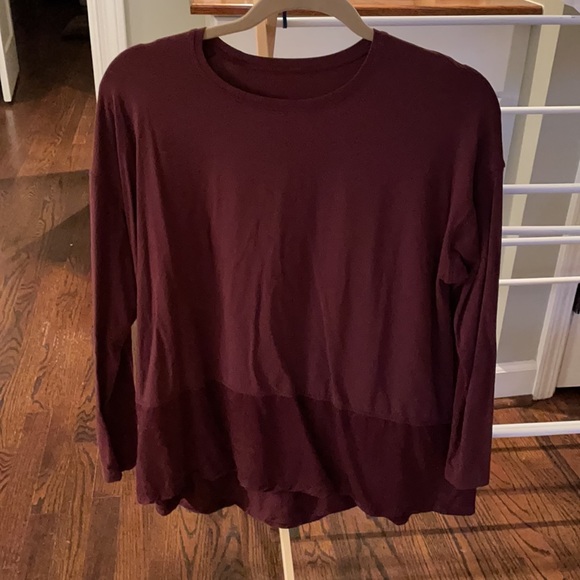 Lululemon Plum Long Sleeved Shirt - Size 6 - Picture 1 of 5
